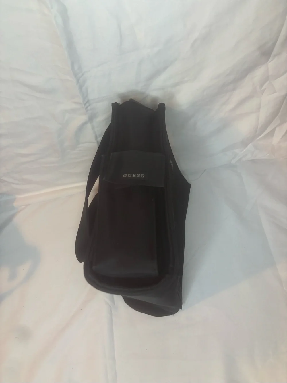 Guess Black Men's Messenger Bag with Front Flap